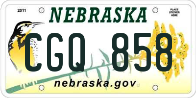 NE license plate CGQ858