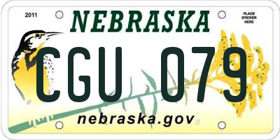 NE license plate CGU079