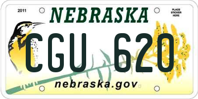 NE license plate CGU620