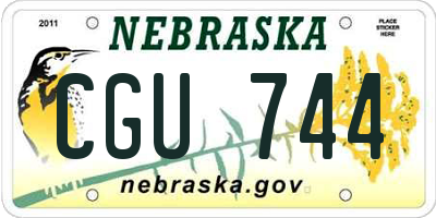 NE license plate CGU744