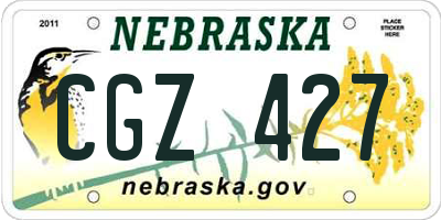 NE license plate CGZ427