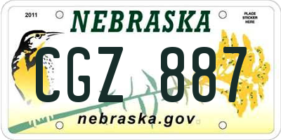 NE license plate CGZ887