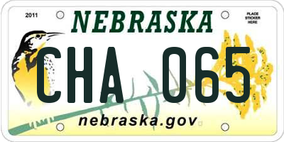 NE license plate CHA065