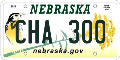 NE license plate CHA300