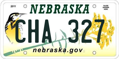 NE license plate CHA327