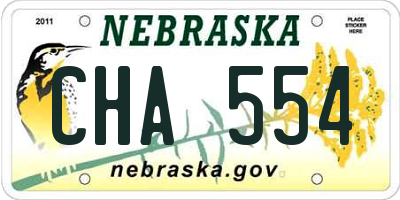 NE license plate CHA554