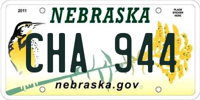 NE license plate CHA944