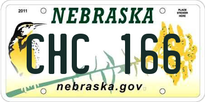 NE license plate CHC166