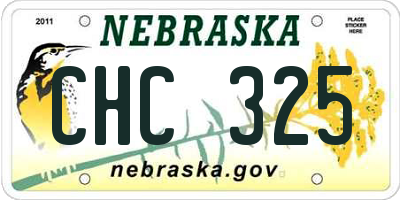 NE license plate CHC325
