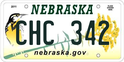 NE license plate CHC342