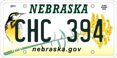 NE license plate CHC394