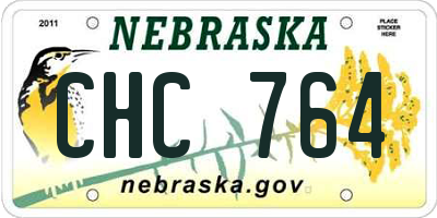 NE license plate CHC764