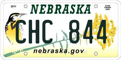 NE license plate CHC844