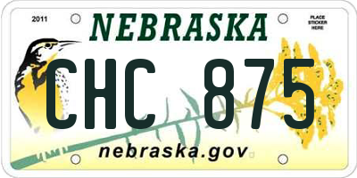 NE license plate CHC875