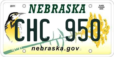 NE license plate CHC950