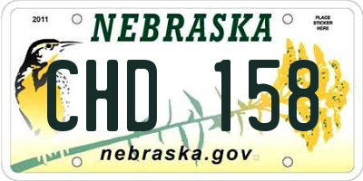 NE license plate CHD158