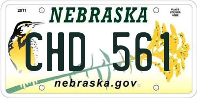 NE license plate CHD561