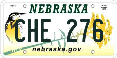 NE license plate CHE276