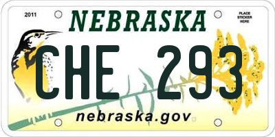 NE license plate CHE293