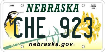 NE license plate CHE923