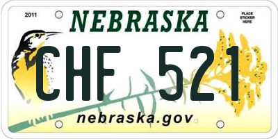 NE license plate CHF521