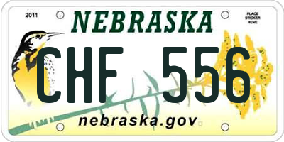 NE license plate CHF556