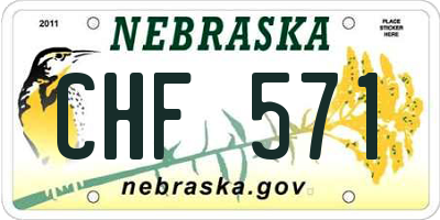 NE license plate CHF571