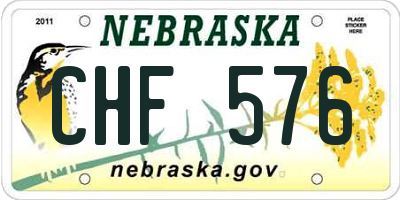 NE license plate CHF576
