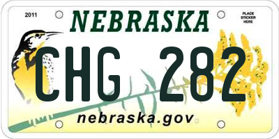 NE license plate CHG282