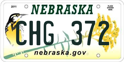 NE license plate CHG372