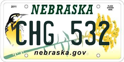 NE license plate CHG532