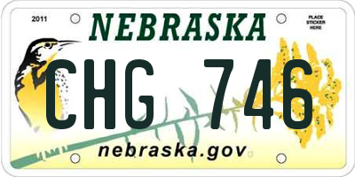 NE license plate CHG746