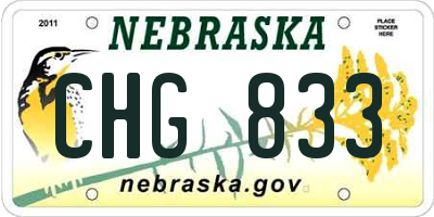 NE license plate CHG833