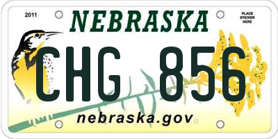 NE license plate CHG856