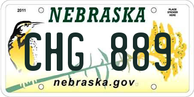 NE license plate CHG889