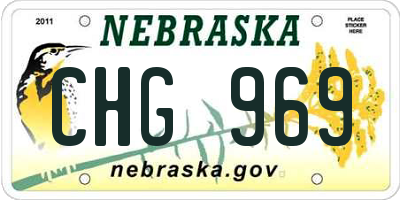 NE license plate CHG969