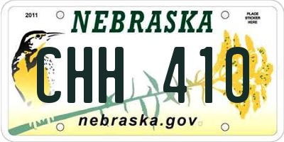 NE license plate CHH410