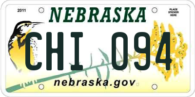 NE license plate CHI094