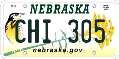 NE license plate CHI305