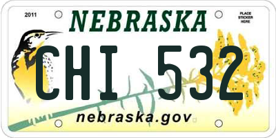 NE license plate CHI532