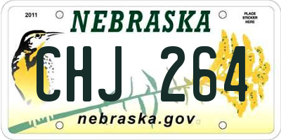 NE license plate CHJ264