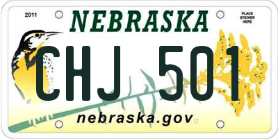 NE license plate CHJ501
