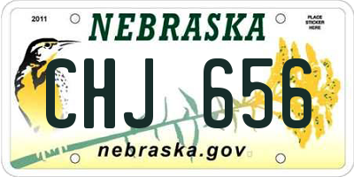 NE license plate CHJ656