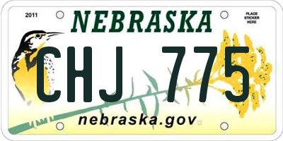 NE license plate CHJ775