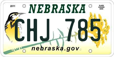 NE license plate CHJ785