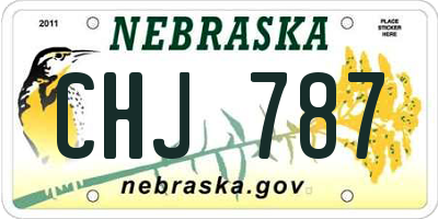 NE license plate CHJ787