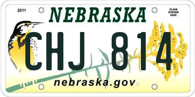NE license plate CHJ814