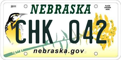 NE license plate CHK042