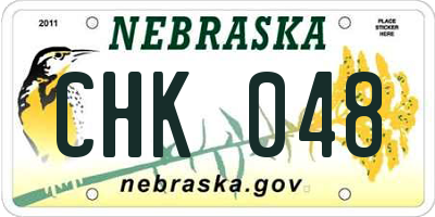 NE license plate CHK048