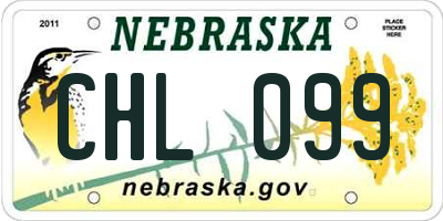 NE license plate CHL099